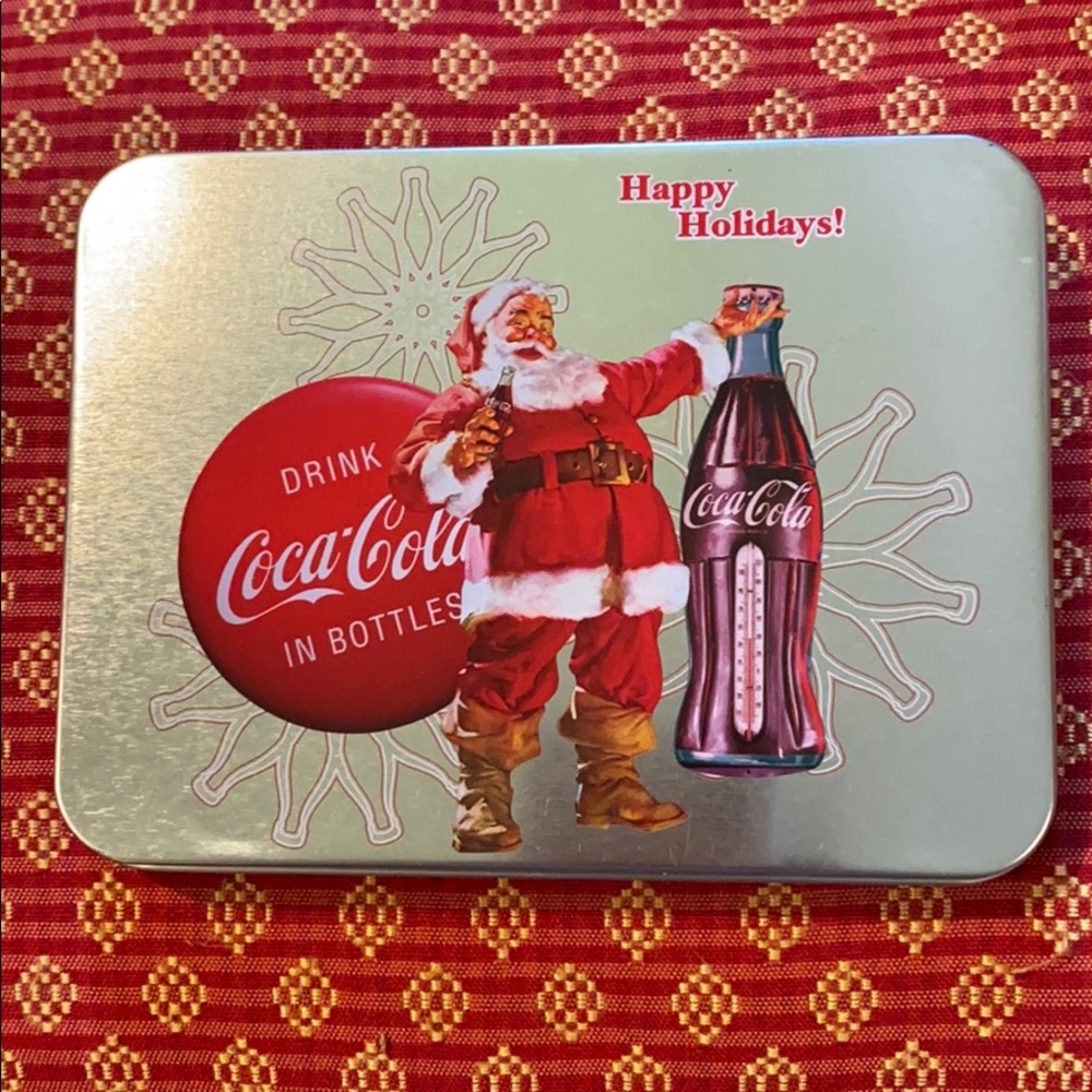 ~Coca-Cola~ Keepsake Tin with 2 Deck of Cards
